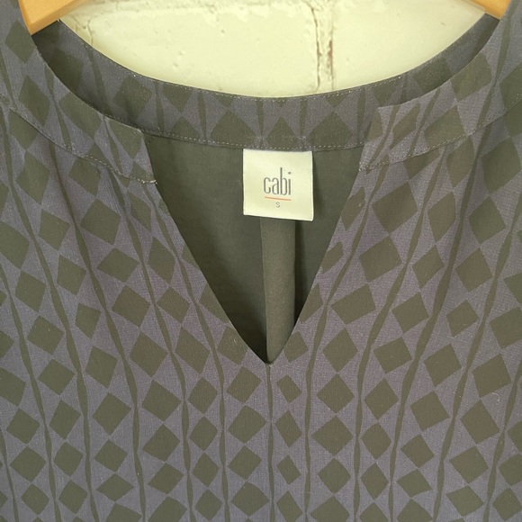 Cabi Harlequin Diamond Shift Dress purple/black size Small - Picture 8 of 9